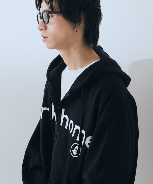 brknhome(ブロークンホーム)の「【BRKNHOME/ブロークンホーム】【シンプルロゴで着まわしやすい】カレッジロゴ プリント フルジップ スウェットパーカー カジュアル ストリート ユニセックス(パーカー・メンズ・ブラック/杢グレー・MEDIUM/LARGE)」の19枚目の写真