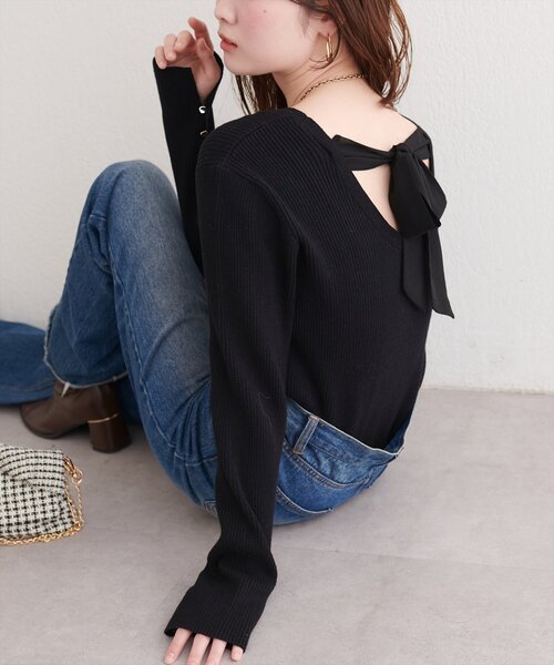 セール】リボン付きマルチWAYニット（ニット/セーター）｜natural