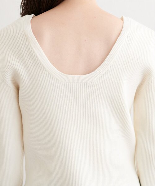natural couture(ナチュラルクチュール)の「リボン付きマルチWAYニット(ニット/セーター・レディース・ミント/アイボリー/グレイッシュベージュ/ブラック・FREE)」の14枚目の写真