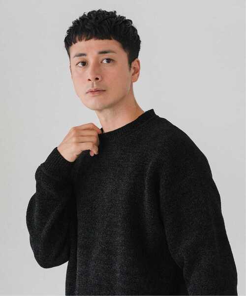 シェニール ヤーン クルーネック ニット（ニット/セーター）｜EDIFICE