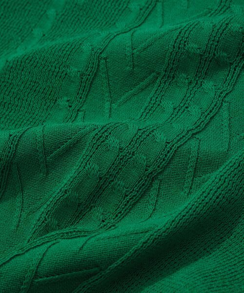 COVERNAT(カバーナット)の「クールケーブルカラー ハーフニット グリーン(ポロシャツ・レディース・その他・SMALL/LARGE/MEDIUM/X-LARGE)」の8枚目の写真