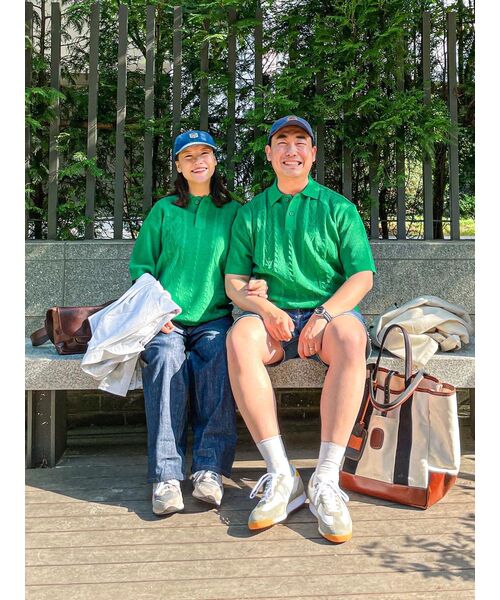 COVERNAT(カバーナット)の「クールケーブルカラー ハーフニット グリーン(ポロシャツ・レディース・その他・SMALL/LARGE/MEDIUM/X-LARGE)」の9枚目の写真