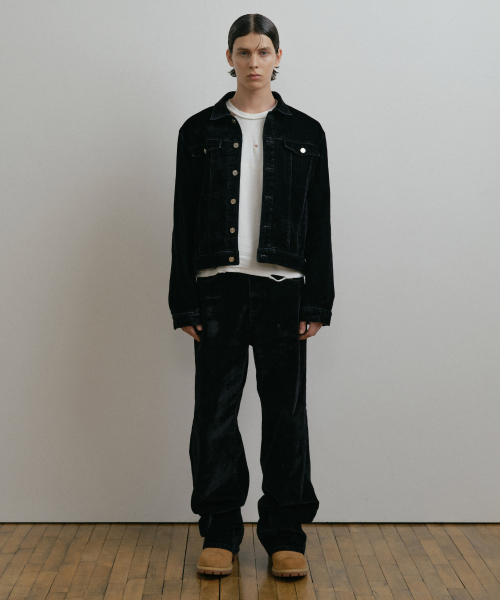 DUSTYWHITE(ダスティーホワイト)の「VELVET WASHED PADDED TRUCKER DENIM JACKET (3oz)(デニムジャケット・メンズ・その他・X-LARGE/LARGE/MEDIUM)」の3枚目の写真