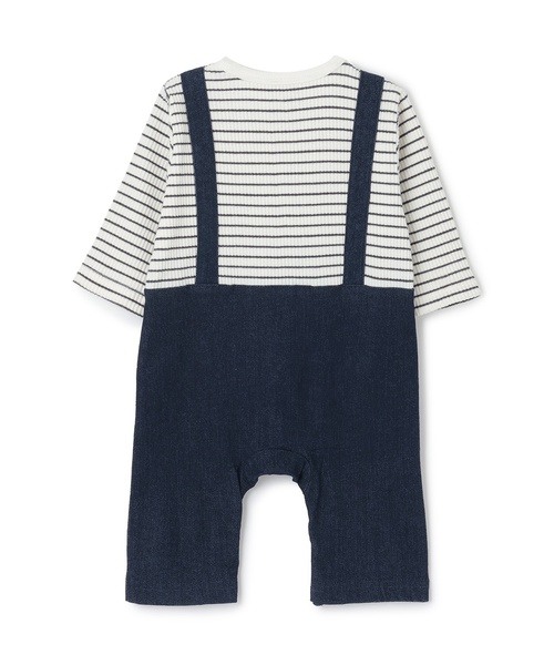 petit main（プティマイン）の「サス付きモチーフカバーオール（ロンパース・キッズ・ネイビー/カラフル・70cm/80ｃｍ）」の5枚目の写真