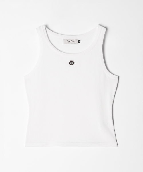 TRADCLUB(トラッドクラブ)の「ウーマンTCロゴニットスリーブレスホワイト(Tシャツ/カットソー・レディース・ホワイト・SMALL/MEDIUM)」の1枚目の写真