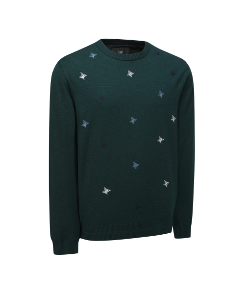 ANEW GOLF（アニューゴルフ）の「M LOGO PATTERN WIND BLOCK PULLOVER_GN（ニット/セーター・メンズ・その他・XX-LARGE/XXX-LARGE/MEDIUM/LARGE/X-LARGE）」の4枚目の写真