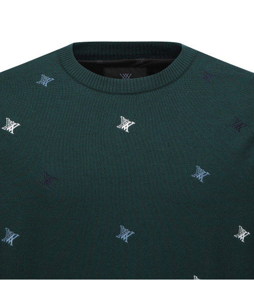 ANEW GOLF（アニューゴルフ）の「M LOGO PATTERN WIND BLOCK PULLOVER_GN（ニット/セーター・メンズ・その他・XX-LARGE/XXX-LARGE/MEDIUM/LARGE/X-LARGE）」の5枚目の写真