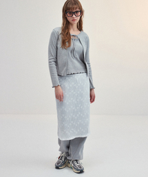 Between A and B（ビトウィーンエイアンドビー）の「フラワーレースレイヤードスカート[ホワイト]（スカート）」