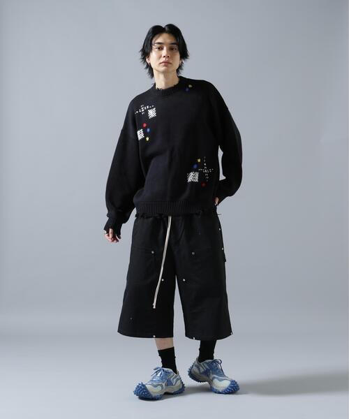 DANKE SCHON(ダンケシェーン)の「【WEB&DEPOT限定】DankeSchon/ダンケシェーン/HAND STITCH KNIT CREWNECK(ニット/セーター・メンズ・その他18/ブラック/ベージュ・M/L)」の9枚目の写真