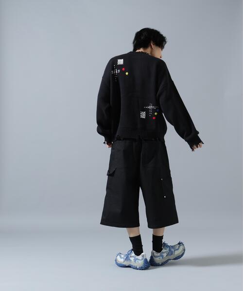 DANKE SCHON(ダンケシェーン)の「【WEB&DEPOT限定】DankeSchon/ダンケシェーン/HAND STITCH KNIT CREWNECK(ニット/セーター・メンズ・その他18/ブラック/ベージュ・M/L)」の11枚目の写真