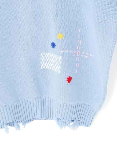 DANKE SCHON（ダンケシェーン）の「【WEB&DEPOT限定】DankeSchon/ダンケシェーン/HAND STITCH KNIT CREWNECK（ニット/セーター・メンズ・その他18/ブラック/ベージュ・M/L）」の12枚目の写真