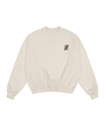 WAVY LOGO SWEATSHIRT SOFT WHITE