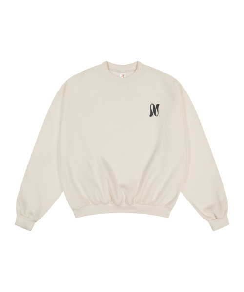 NETHERWORLD(ネザーワールド)の「WAVY LOGO SWEATSHIRT SOFT WHITE(スウェット・レディース・その他・LARGE/MEDIUM/SMALL)」の1枚目の写真