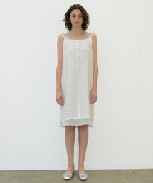 CACELE（カッセル）の「LAYERED SHEER DRESS SET, WHITE SET（ワンピース）」