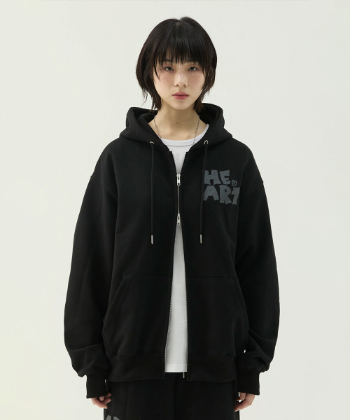 MIM the wardrobe（ミームザワードローブ）の「ワンハートフードジップアップ_グレー（パーカー・レディース・その他・SMALL/MEDIUM/LARGE）」の5枚目の写真