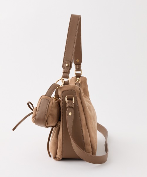 チャーム付きドロストバッグ（ショルダーバッグ）｜one after another