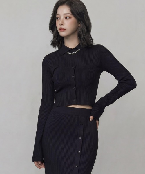 DURAS(デュラス)の「ビスチェ+クロップドニットマルチトップ(ニット/セーター・レディース・ベージュ/ホワイト/ブラック/グレー・FREE)」の1枚目の写真