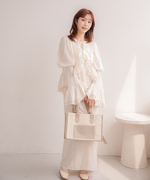 APRILY(アプリリー)の「3way APRILYキャンバストートバッグ M(トートバッグ・レディース・ブラック/グレイッシュベージュ/ブラウン/ピンク・M)」の3枚目の写真