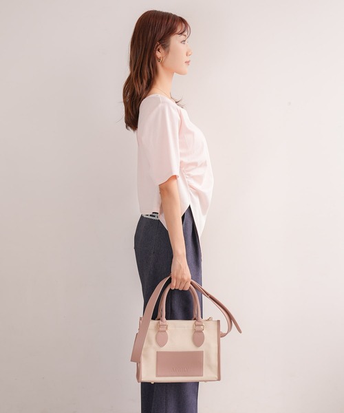 APRILY(アプリリー)の「3way APRILYキャンバストートバッグ M(トートバッグ・レディース・ブラック/グレイッシュベージュ/ブラウン/ピンク・M)」の12枚目の写真