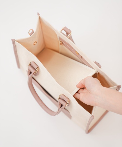 APRILY(アプリリー)の「3way APRILYキャンバストートバッグ M(トートバッグ・レディース・ブラック/グレイッシュベージュ/ブラウン/ピンク・M)」の19枚目の写真
