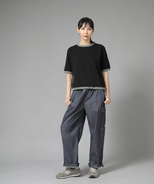 SAINTCREW(セントクルー)の「ダブルカーゴストリングジョガーパンツ DCJ-338 デニムライトインディゴ(デニムパンツ・メンズ・その他・LARGE/X-LARGE/MEDIUM)」の9枚目の写真