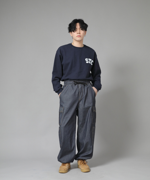 SAINTCREW(セントクルー)の「ダブルカーゴストリングジョガーパンツ DCJ-338 デニムライトインディゴ(デニムパンツ・メンズ・その他・LARGE/X-LARGE/MEDIUM)」の6枚目の写真