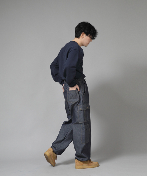 SAINTCREW(セントクルー)の「ダブルカーゴストリングジョガーパンツ DCJ-338 デニムライトインディゴ(デニムパンツ・メンズ・その他・LARGE/X-LARGE/MEDIUM)」の5枚目の写真