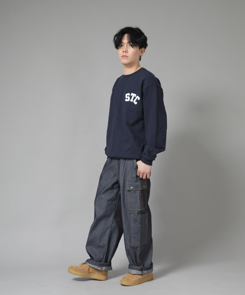 SAINTCREW(セントクルー)の「ダブルカーゴストリングジョガーパンツ DCJ-338 デニムライトインディゴ(デニムパンツ・メンズ・その他・LARGE/X-LARGE/MEDIUM)」の3枚目の写真