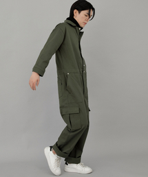 SAINTCREW（セントクルー）の「Retroline Cargo Jumpsuit RLC-509 Khaki（つなぎ/オールインワン・レディース）」
