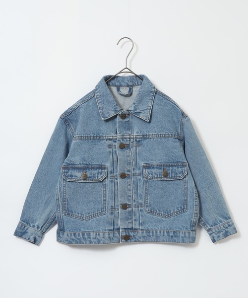 OMNES（オムネス）の「ビッグシルエット デニムジャケット KIDS（デニムジャケット・キッズ・キナリ/ライトインディゴブルー・100cm/120cm/140cm）」の11枚目の写真