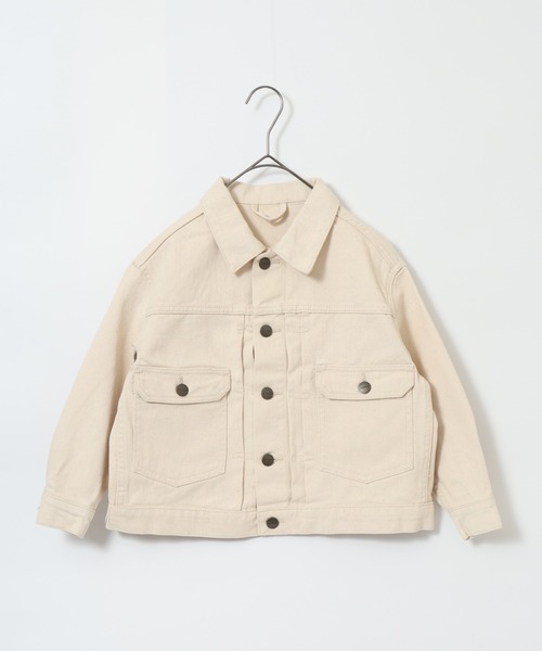 OMNES（オムネス）の「ビッグシルエット デニムジャケット KIDS（デニムジャケット・キッズ・キナリ/ライトインディゴブルー・100cm/120cm/140cm）」の12枚目の写真