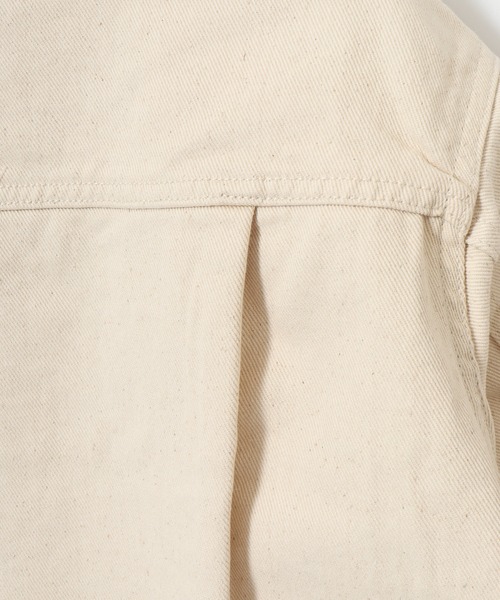 OMNES（オムネス）の「ビッグシルエット デニムジャケット KIDS（デニムジャケット・キッズ・キナリ/ライトインディゴブルー・100cm/120cm/140cm）」の20枚目の写真