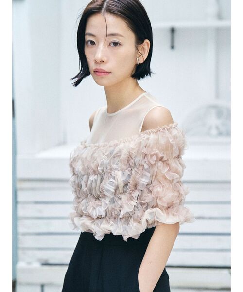 LAGUNAMOON(ラグナムーン)の「LADYチュールオフショルパンツドレス 結婚式 お呼ばれ(パンツドレス・レディース・グリーン/チャコールグレー/ブラック/ライトブルー・SMALL/MEDIUM)」の22枚目の写真