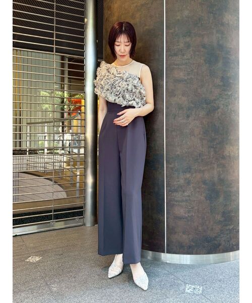 LAGUNAMOON(ラグナムーン)の「LADYチュールオフショルパンツドレス 結婚式 お呼ばれ(パンツドレス・レディース・グリーン/チャコールグレー/ブラック/ライトブルー・SMALL/MEDIUM)」の13枚目の写真