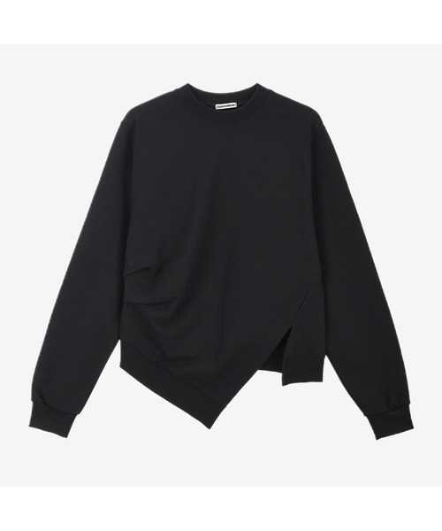 CONCHWEAR（コンチウェア）の「アンバランスシャーリングスウェット（3色）（スウェット・レディース・ベージュ/グレー/ブラック・FREE）」の2枚目の写真