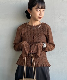 JEANS FACTORY （ジーンズファクトリー）の「[nenom ネノム] マルチWAY レース ペプラム カーディガン（カーディガン/ボレロ）」