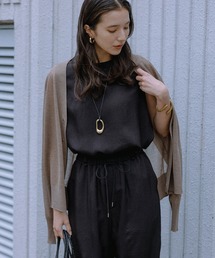 SALON adam et rope'（サロン アダム エ ロペ）の「ブライトラメVネックシアーカーディガン / UV対策・冷房対策（カーディガン/ボレロ）」