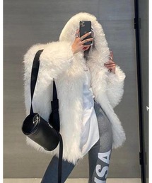 inst.ALL（インストール）の「ボリュームフェイクファーフーデッドコート（その他アウター）」