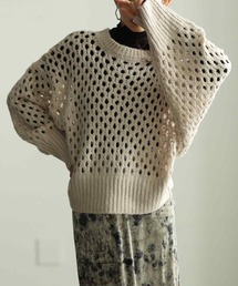 Sawa a la mode | ざっくりメッシュニットトップス(ニット/セーター)