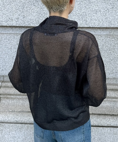 JENNE（ジェンヌ）の「シアータートルトップス（Tシャツ/カットソー・レディース・ホワイト/ブラック・SMALL/MEDIUM/LARGE）」の5枚目の写真
