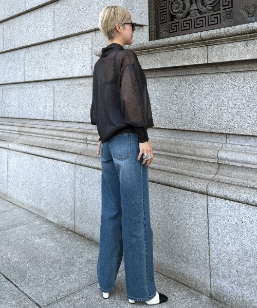 JENNE（ジェンヌ）の「シアータートルトップス（Tシャツ/カットソー・レディース・ホワイト/ブラック・SMALL/MEDIUM/LARGE）」の7枚目の写真