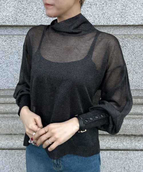 JENNE（ジェンヌ）の「シアータートルトップス（Tシャツ/カットソー・レディース・ホワイト/ブラック・SMALL/MEDIUM/LARGE）」の8枚目の写真