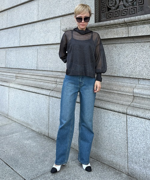 JENNE（ジェンヌ）の「シアータートルトップス（Tシャツ/カットソー・レディース・ホワイト/ブラック・SMALL/MEDIUM/LARGE）」の11枚目の写真