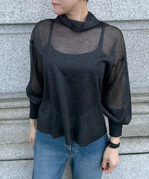 JENNE（ジェンヌ）の「シアータートルトップス（Tシャツ/カットソー・レディース・ホワイト/ブラック・SMALL/MEDIUM/LARGE）」の12枚目の写真