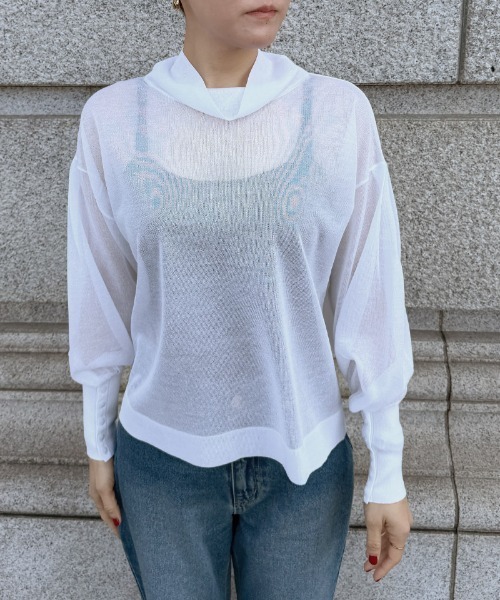 JENNE（ジェンヌ）の「シアータートルトップス（Tシャツ/カットソー・レディース・ホワイト/ブラック・SMALL/MEDIUM/LARGE）」の14枚目の写真
