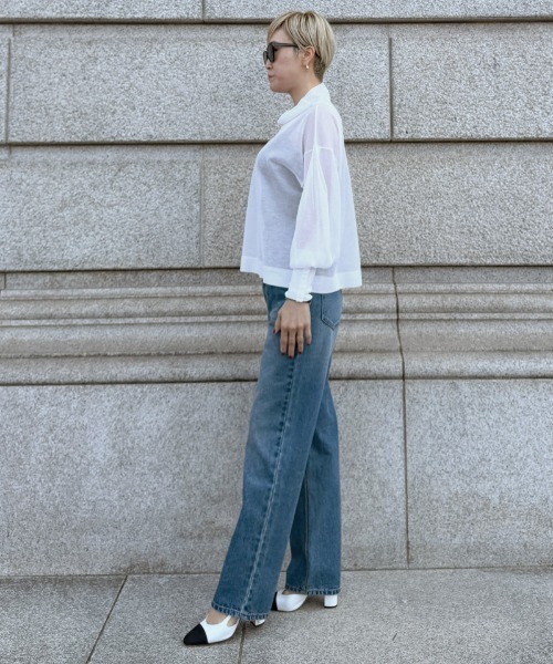 JENNE（ジェンヌ）の「シアータートルトップス（Tシャツ/カットソー・レディース・ホワイト/ブラック・SMALL/MEDIUM/LARGE）」の17枚目の写真