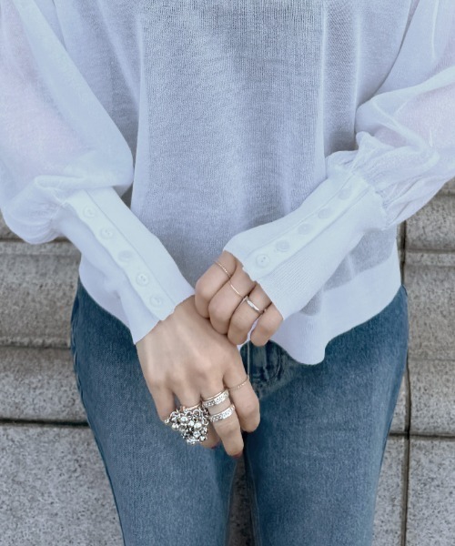 JENNE（ジェンヌ）の「シアータートルトップス（Tシャツ/カットソー・レディース・ホワイト/ブラック・SMALL/MEDIUM/LARGE）」の18枚目の写真