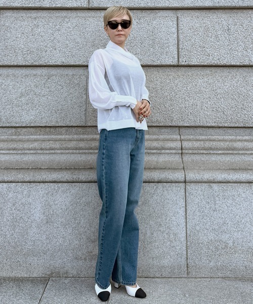 JENNE（ジェンヌ）の「シアータートルトップス（Tシャツ/カットソー・レディース・ホワイト/ブラック・SMALL/MEDIUM/LARGE）」の20枚目の写真