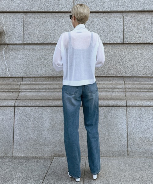 JENNE（ジェンヌ）の「シアータートルトップス（Tシャツ/カットソー・レディース・ホワイト/ブラック・SMALL/MEDIUM/LARGE）」の21枚目の写真