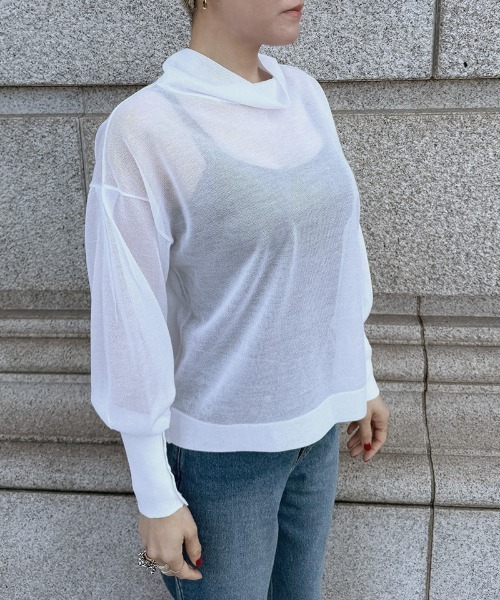 JENNE（ジェンヌ）の「シアータートルトップス（Tシャツ/カットソー・レディース・ホワイト/ブラック・SMALL/MEDIUM/LARGE）」の22枚目の写真